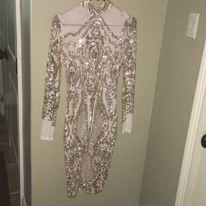 Calcy sequin mesh dress . Worn ONLY ONCE .